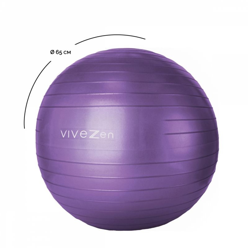 Ballon de yoga - Ø 65 cm - Violet