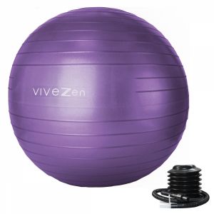 Ballon Pilates violet LKS01 - Ballon Pilates pour exercices de fitness (ø  25 cm), VavaBid