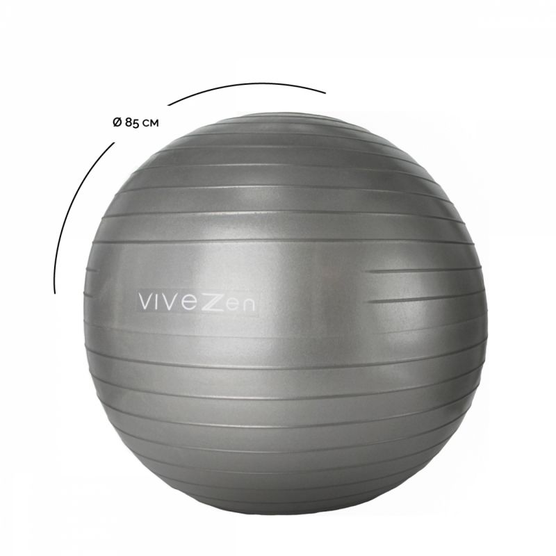 Ballon de yoga - Ø 85 cm - Gris