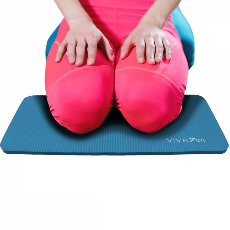 Tapis de yoga pour genoux - 60 x 25 cm - Bleu