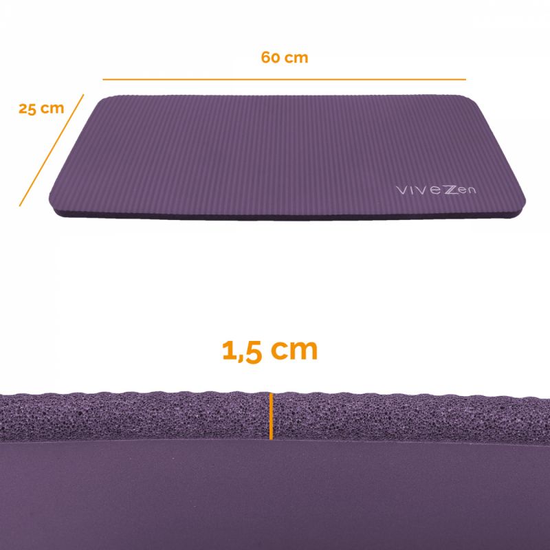 Tapis de yoga pour genoux - 60 x 25 cm - Violet