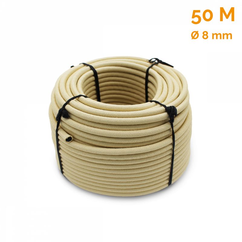 Rouleau de tendeur - 50 mètres x 8 mm - Beige