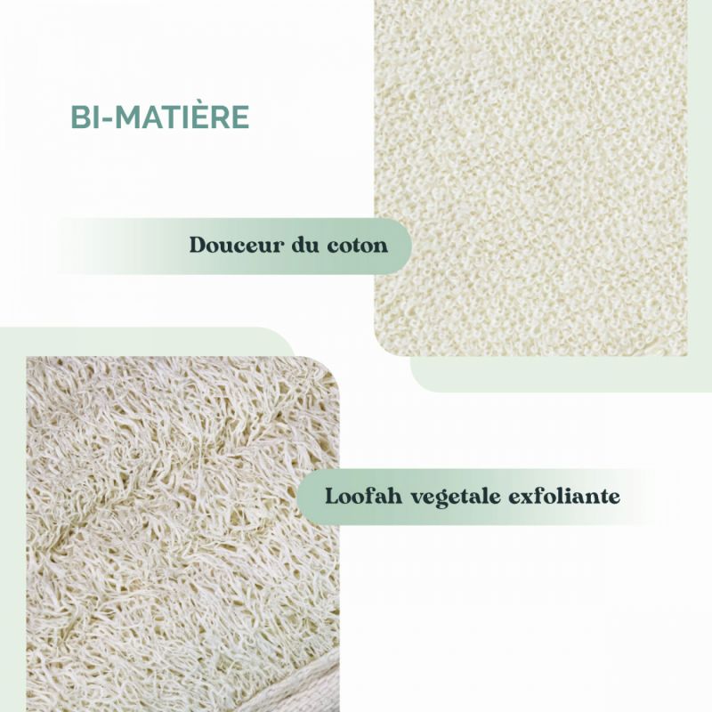 Sangle de douche exfoliante - Loofah - 80 x 10 cm