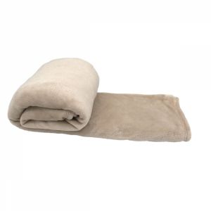 Plaid flanelle XL - 220 x 240 cm - Beige