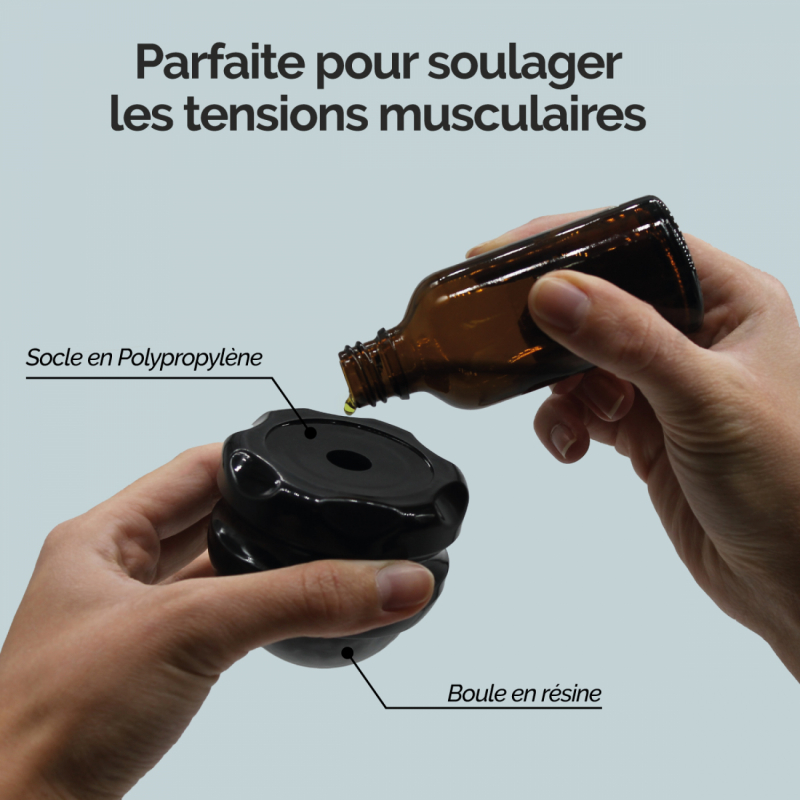 Boule de massage roll on - Gris