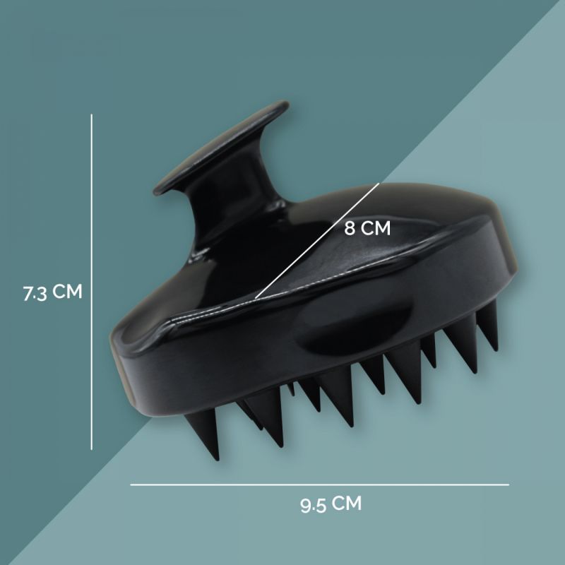 Brosse de massage pour cuir chevelu - Noir