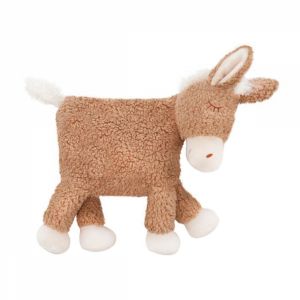 Bouillotte en caoutchouc avec housse peluche - 0.8 L - Âne - Marron