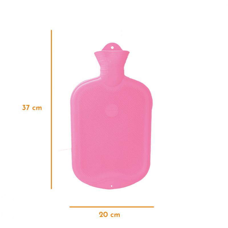 Bouillotte en caoutchouc - 2 L - Rose