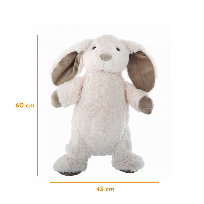 Bouillotte en caoutchouc avec housse peluche - 0.8 L - Lapin - Blanc
