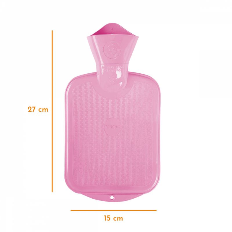 Bouillotte en caoutchouc - 0.8 L - Rose