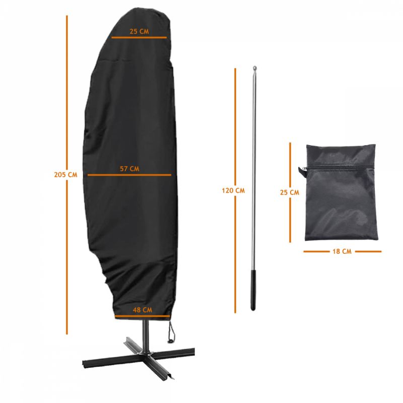 Housse de protection pour parasol déporté - 205 cm