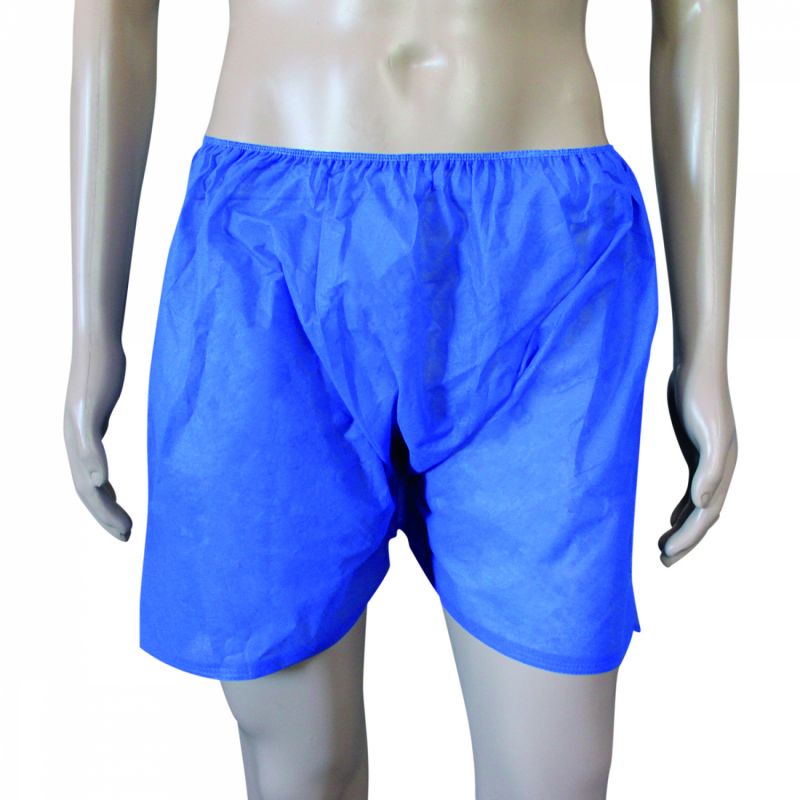 Lot de 20 boxers pour homme en non tissé spunlace jetables - Bleu