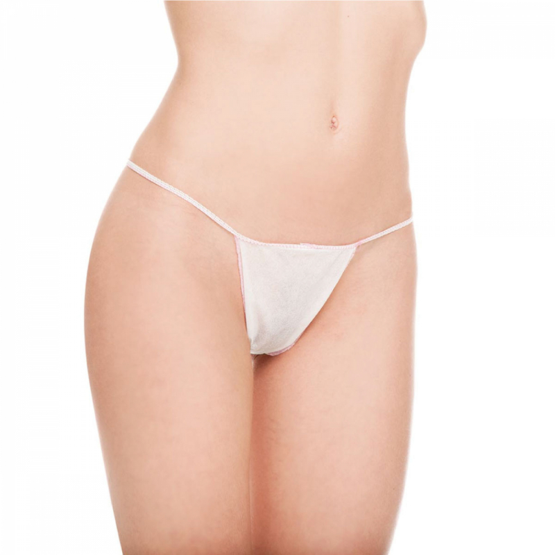 Lot de 200 strings femme jetables - Blanc