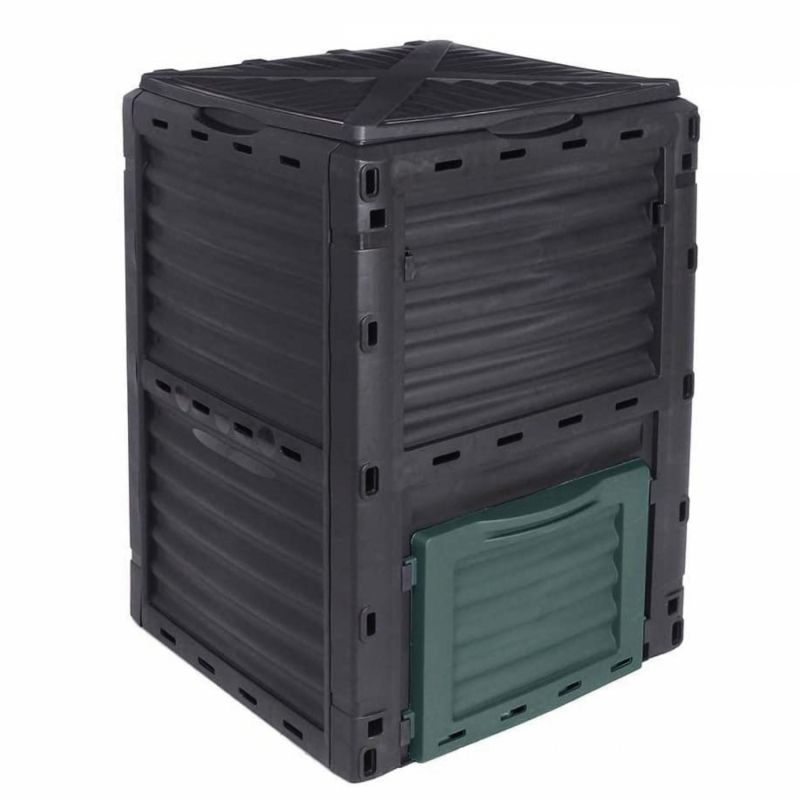 Composteur de jardin - 300 L - Noir et Vert