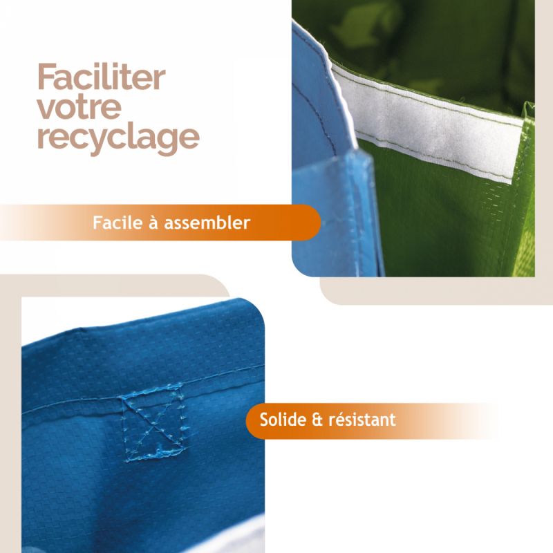 Lot de 3 sacs de recyclage - 130 L