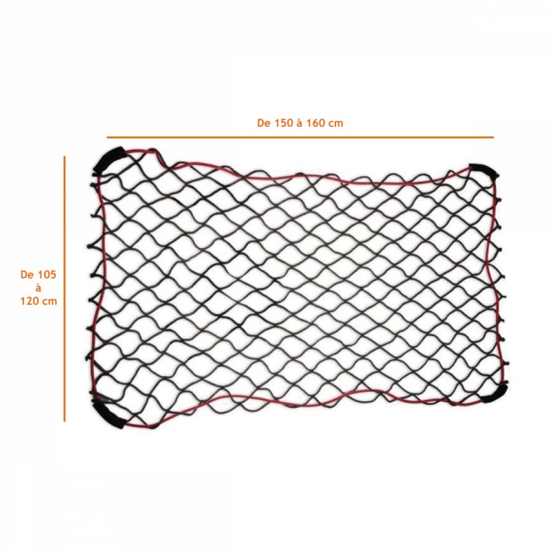 Filet de remorque élastique - Petite Remorque - Noir