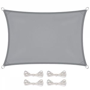 Voile d'ombrage rectangulaire - 2 x 3 m - Gris