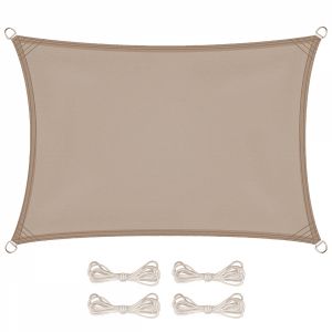 Voile d'ombrage rectangulaire - 3 x 5 m - Taupe