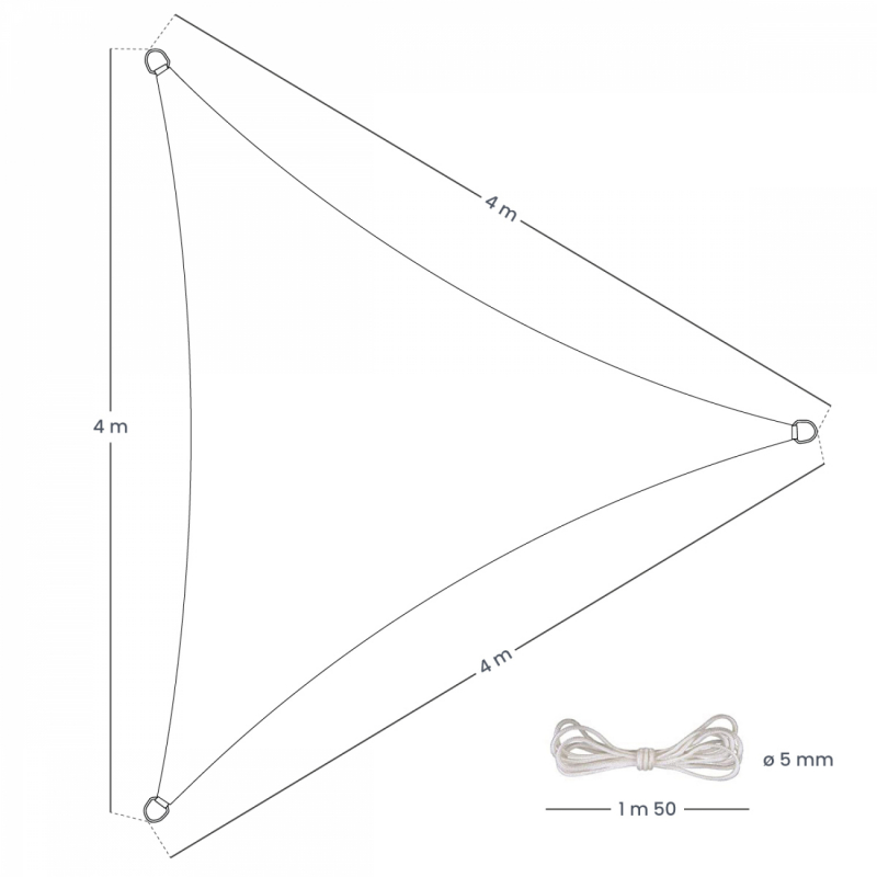 Voiled'ombragetriangulaire-4x4x4m-Gris