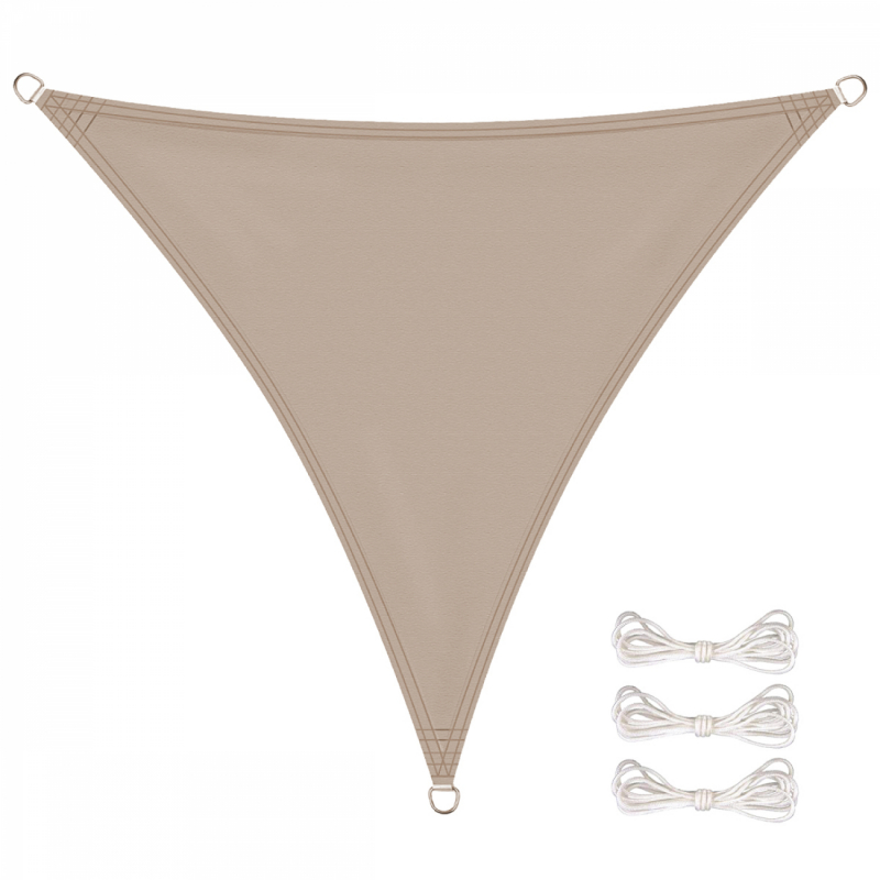 Voiled'ombragetriangulaire-4x4x4m-Taupe