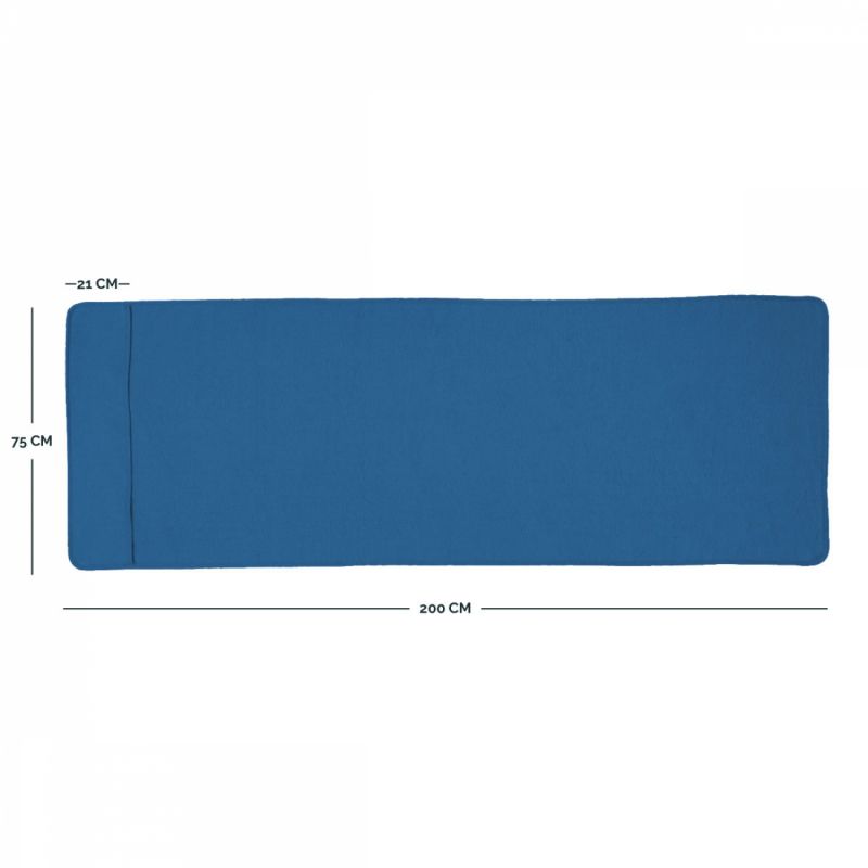 Serviette pour transat de bain - 75 x 200 cm - Bleu