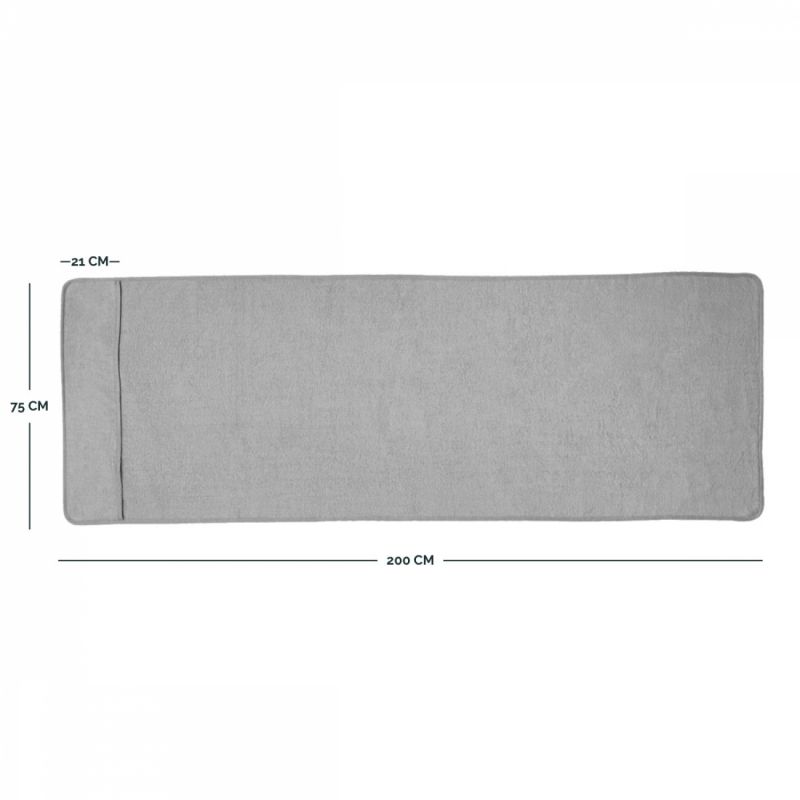 Serviette pour transat de bain - 75 x 200 cm - Gris