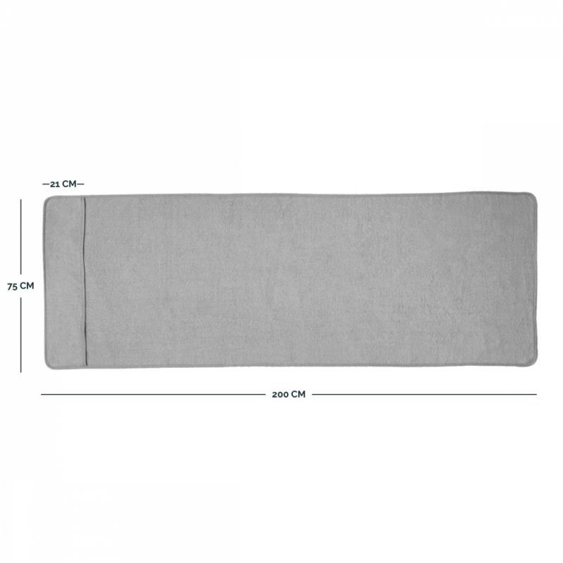 Serviette pour transat de bain - 75 x 200 cm - Gris