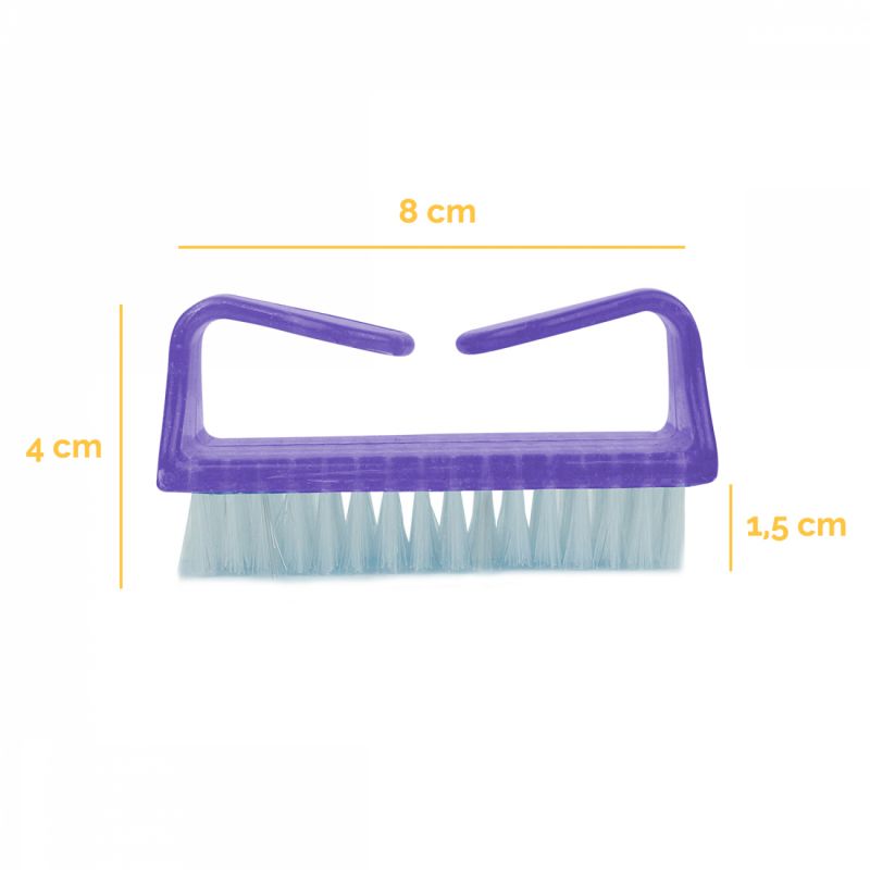 Lot de 10 brosses à ongles - Violet