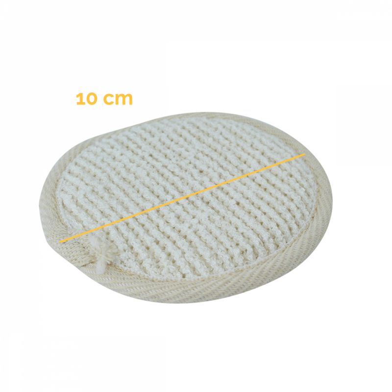 Lot de 2 disques exfoliants en fibre de bambou - 10 cm