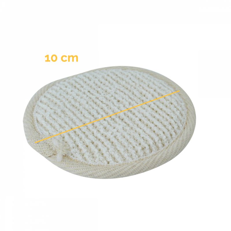 Lot de 2 disques exfoliants en fibre de bambou - 10 cm