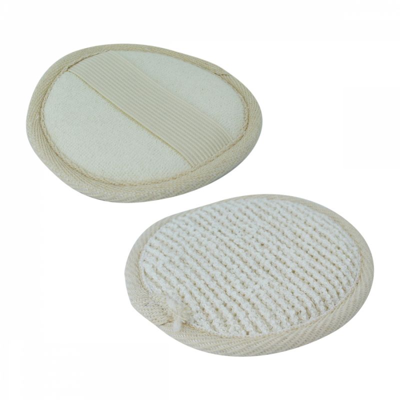 Lot de 2 disques exfoliants en fibre de bambou - 10 cm