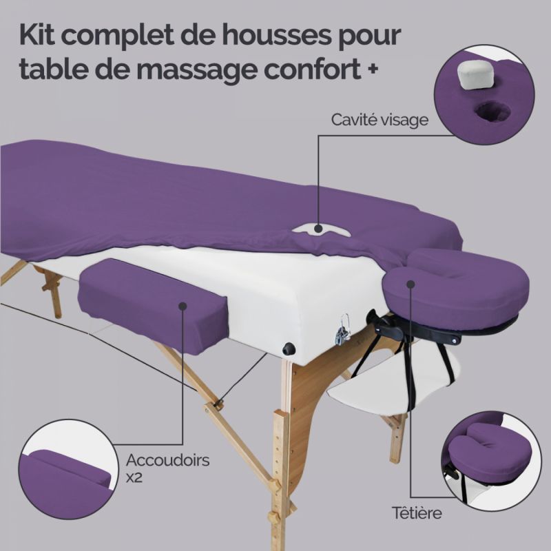 Drap housse de protection en éponge pour table de massage - bleu