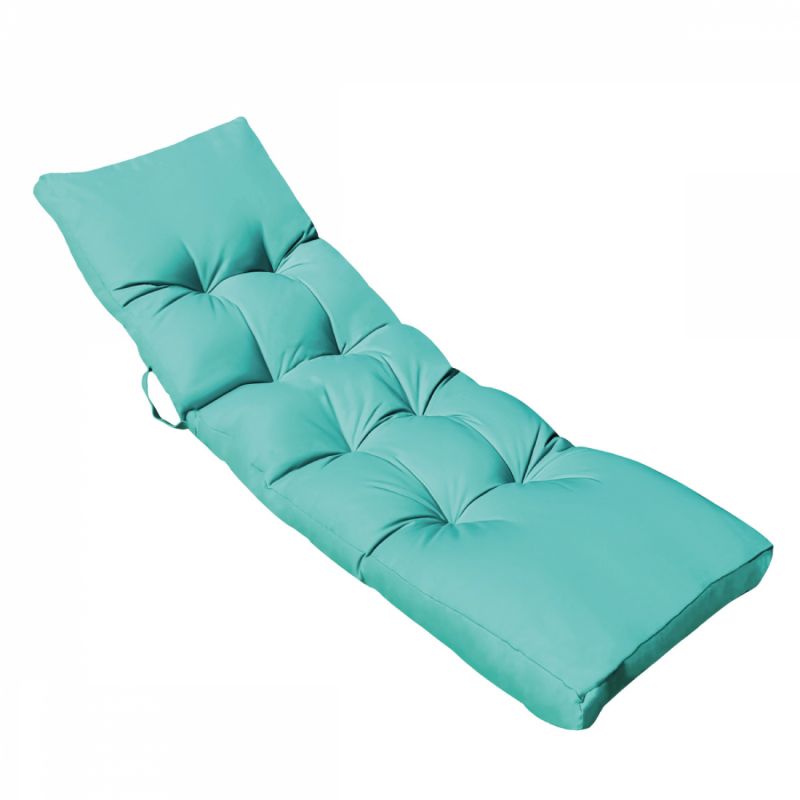 Coussin pour bain de soleil - 185 x 55 cm - Bleu turquoise
