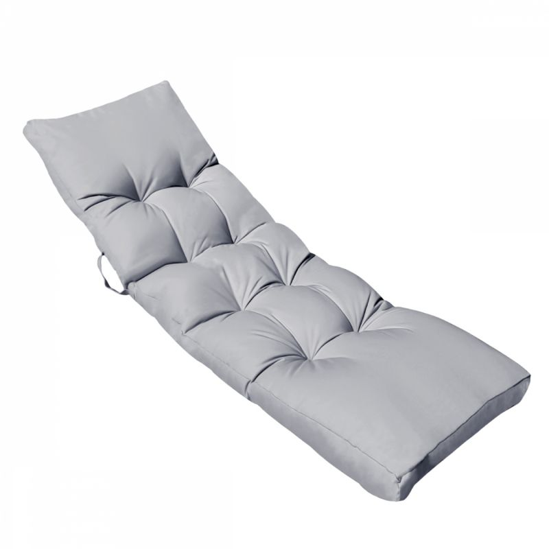 Coussin pour bain de soleil - 185 x 55 cm - Gris clair