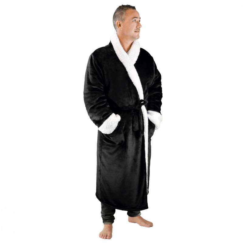 Robe de chambre polaire - L/XL - Noir