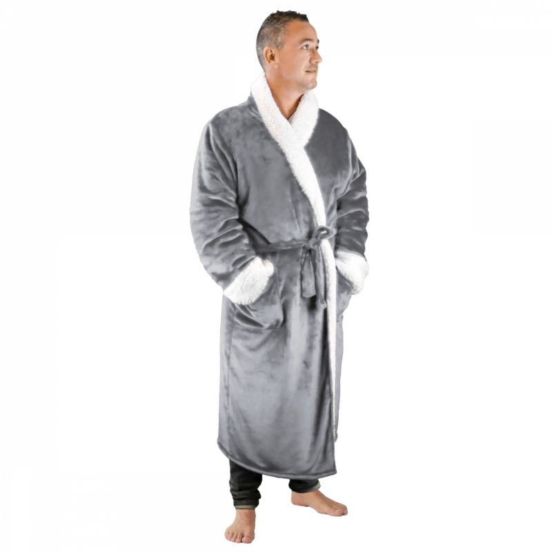 Robe de chambre polaire - L/XL - Gris