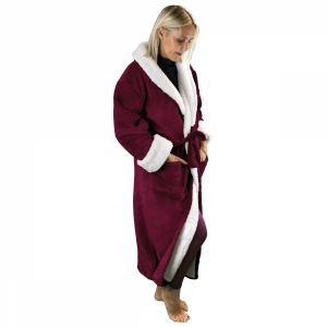 Robe de chambre polaire - S/M - Prune