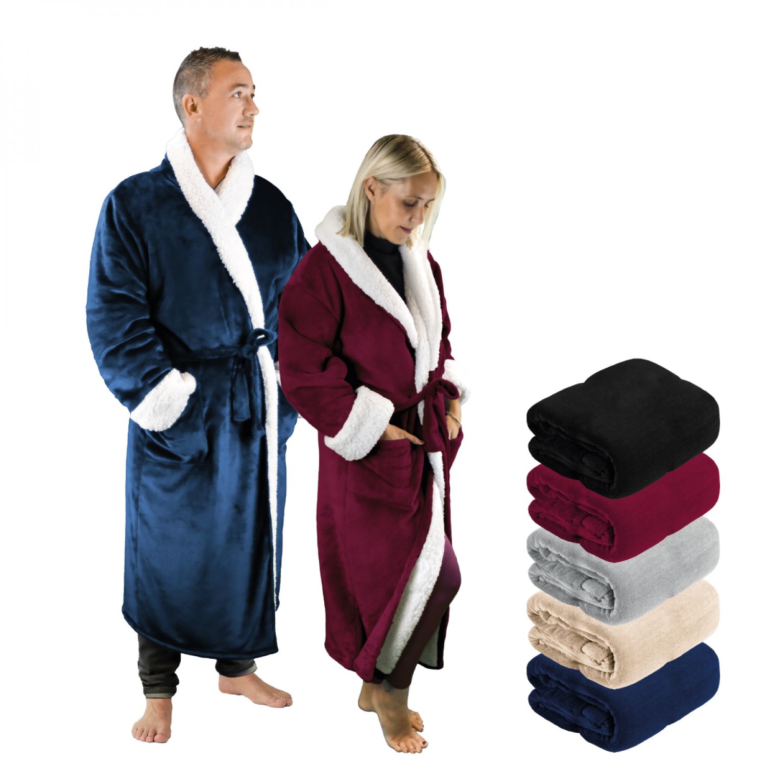 Carolilly Peignoir De Chambre Polaire Enfant Bébé Unisexe - Robe De Chambre Douce Et Chaude Avec Ceinture (12 Mois à 6 Ans)