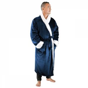 Robe de chambre polaire - L/XL - Bleu