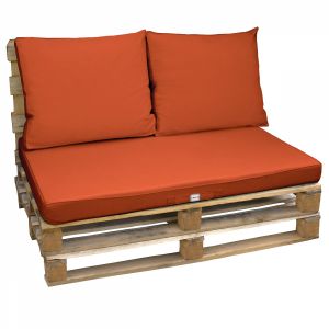Kit de coussins déhoussables pour palette - Terracotta