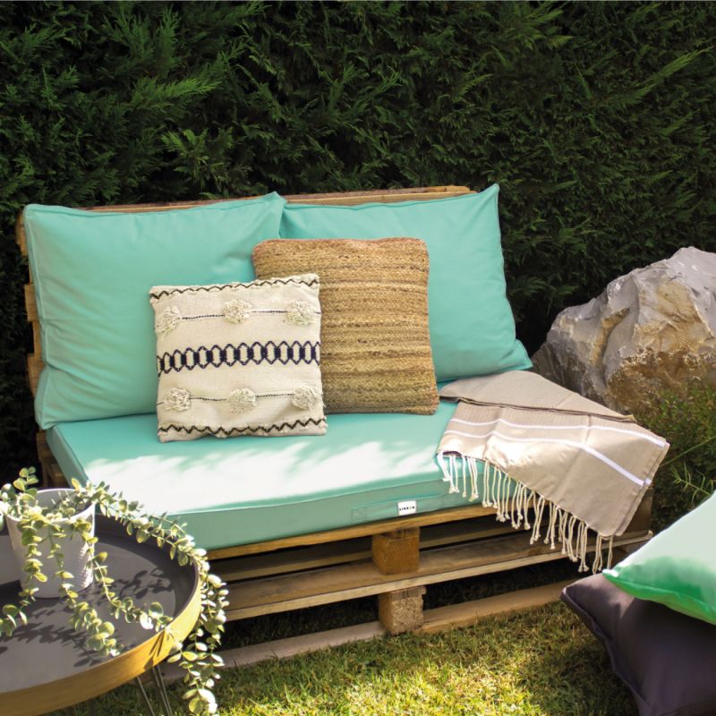 Kit de coussins déhoussables pour palette - Bleu turquoise