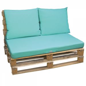 Kit de coussins déhoussables pour palette - Bleu turquoise