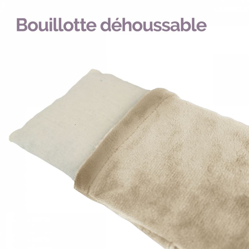 Bouillotte chauffante ou refroidissante - 10 x 22 cm - Beige