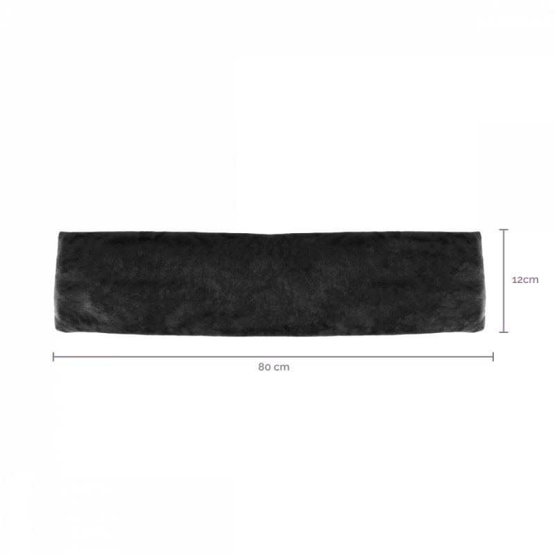 Bouillotte longue chauffante - 12 x 80 cm - Noir