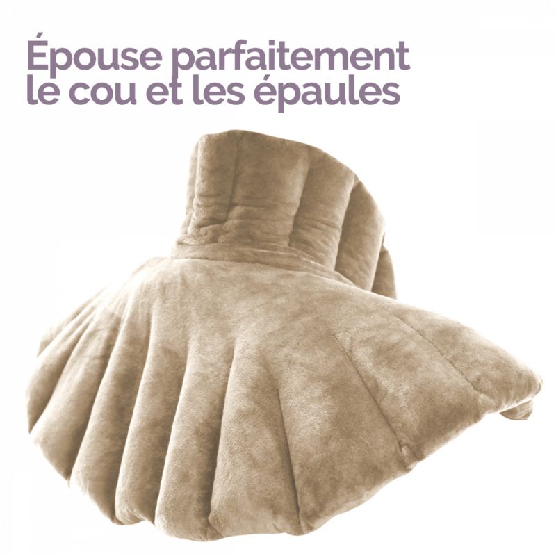 Coussin chauffant pour épaules et cou - Beige