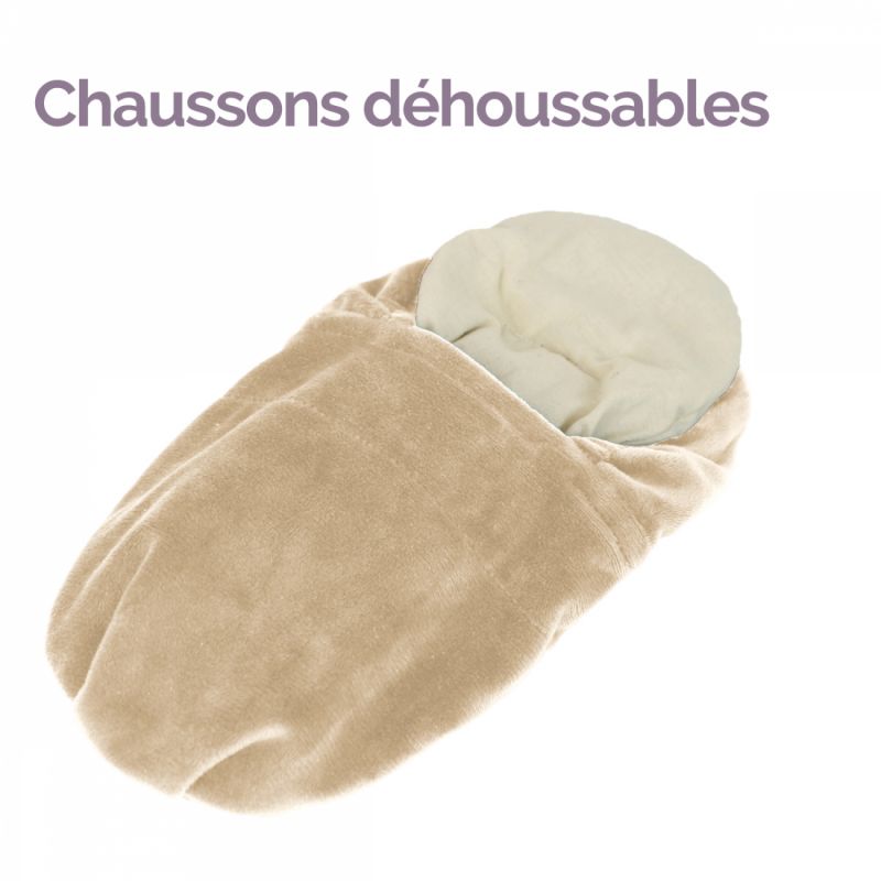 Chaussons chauffants - Du 36 au 43 - Beige