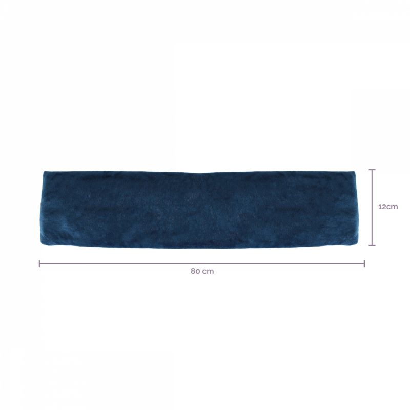 Bouillotte longue chauffante - 12 x 80 cm - Bleu