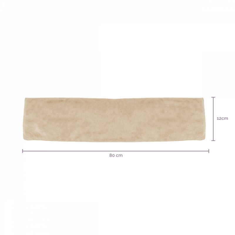 Bouillotte longue chauffante - 12 x 80 cm - Beige