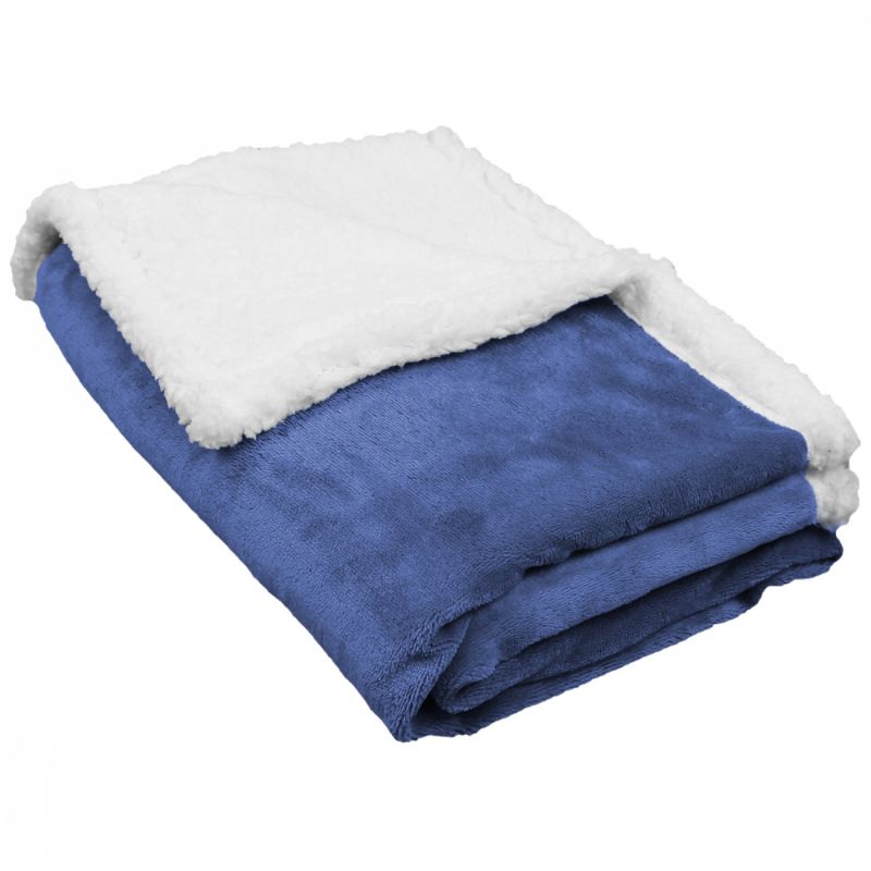 Lot de 2 couvertures polaires pour bébé - 75 x 100 cm - Bleu