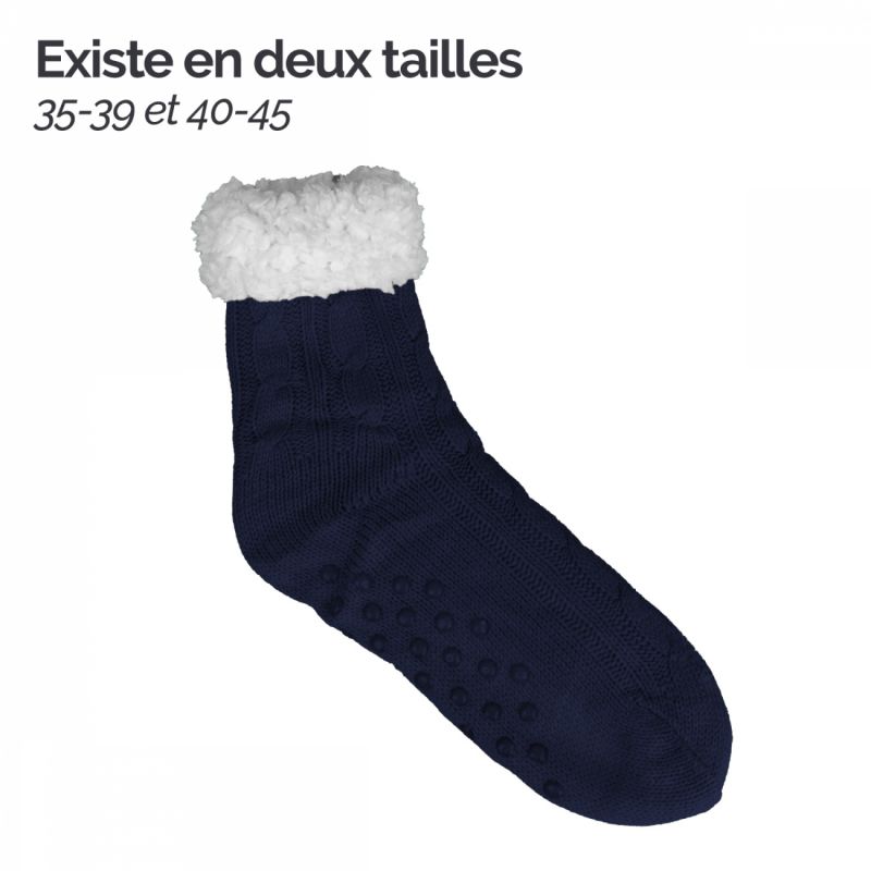 Chaussettes polaires - Taille 40-45 - Bleu marine